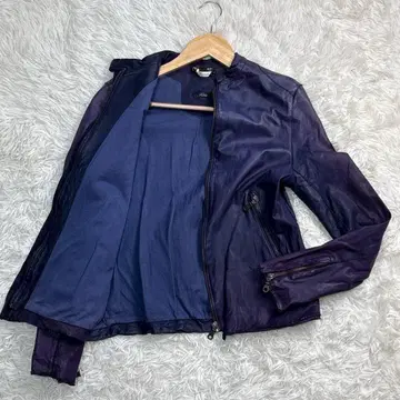 sisii 퍼플 가죽 라이더스 자켓 여성용 S 상당