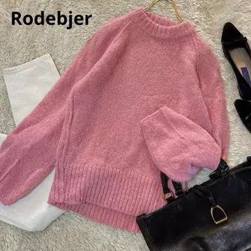 새상품급*로데비에 알파카 혼방 크루넥 니트 핑크