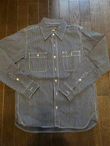 IRON HEART 스트라이프 긴팔 셔츠 M