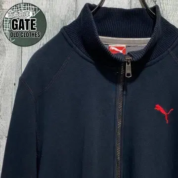 [ 인기 ] PUMA 푸마 원포인트 자수 로고 지퍼 맨투맨 블랙 L 상당