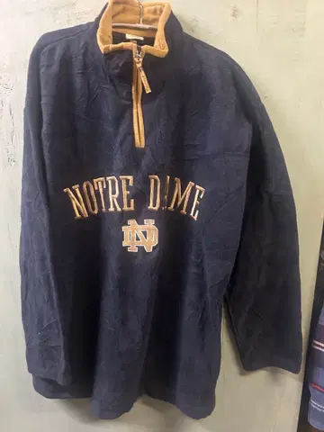 Russell Athletic 노트르담 대학 맨투맨 M 하프 지퍼