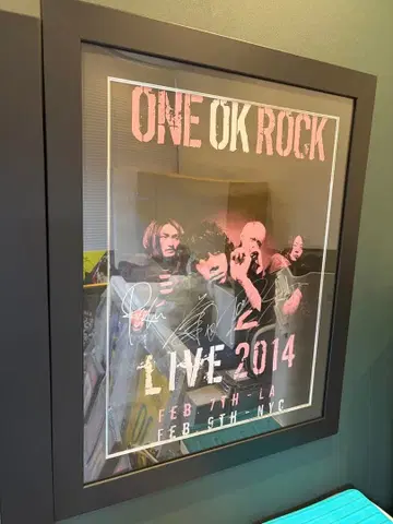 ONE OK ROCK 2014 라이브 포스터 사인 포함