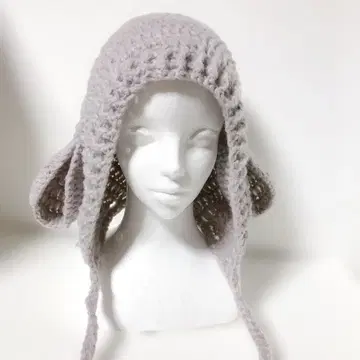 양 보닛 니트 모자 후드 모자 y2k 핸드메이드 토끼 귀 고양이 귀