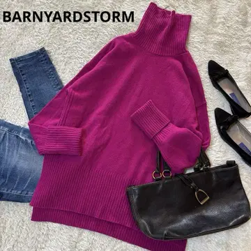 새상품급*밴야드 스톰 캐시미어 혼방 터틀넥 니트 스웨터 퍼플