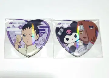 NARUTO BORUTO 하트 캔뱃지 시카다이 쵸쵸