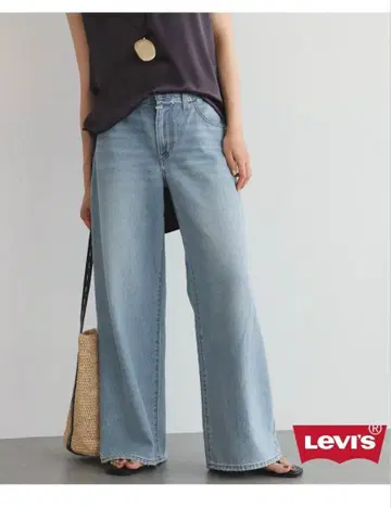 슬로우 이에나 x Levi's 별주 라이트 블루 스트레이트 데님