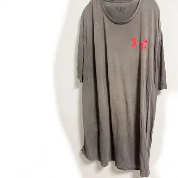 언더아머 그레이 티셔츠 빨간색 로고 남성용 여성용
