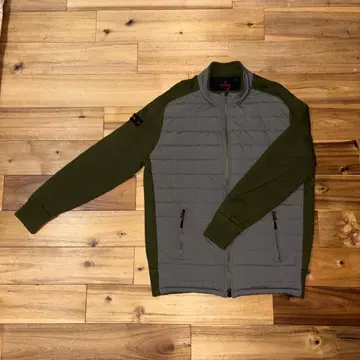 BRIEFING 퀼팅 자켓 XL 그레이/올리브