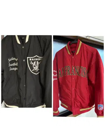 NFL 레이더스 49ers 바시티 자켓 M 세트 판매