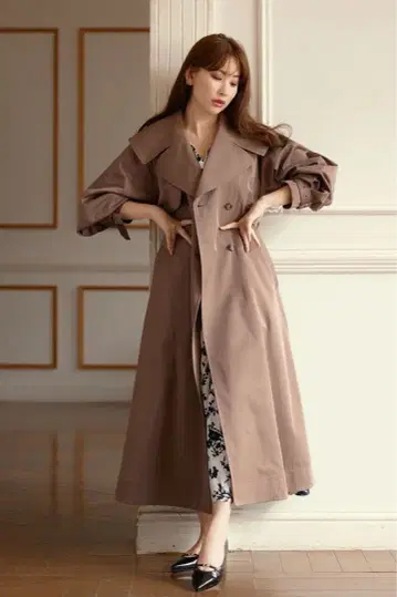 herlipto Belted Dress Trench Coat sizeS