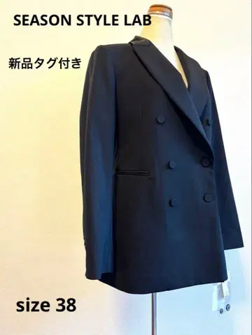 택 포함 새상품 정가 4만 블랙 더블 브레스트 테일러드 자켓