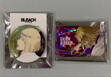 BLEACH 히라코 신지 홀로 가공 스퀘어 캔뱃지 주얼 캔뱃지 2점