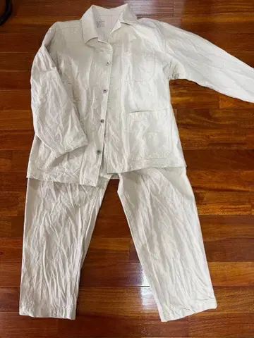 무인양품 카폭 혼방 커버올 워크 팬츠 셋업 캠퍼스 원단