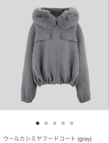 yonfa 울 캐시미어 후드 코트