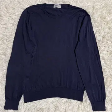 존스메들리 씨 아일랜드 코튼 하이 게이지 니트 스웨터 네이비