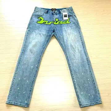 MAISON EMERALD 자수 로고 데님 팬츠