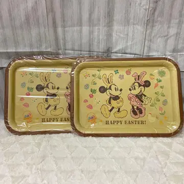 [ 희소 미사용품 ] 레트로 미키 미니 부활절 디즈니 트레이 2개