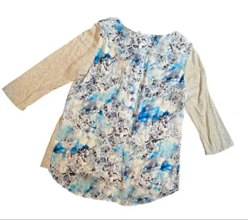 미카니나카와 캐시미어 혼방 니트 사이즈 38 꽃무늬 니나가와 미카