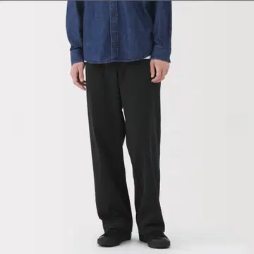 무인(MUJI) 가로 세로 스트레치 헤링본 베이커 팬츠