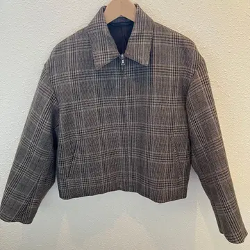 AURALEE 체크 블루종 사이즈 0 글렌체크 건클럽