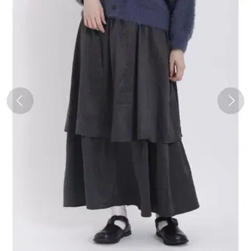 택 포함 새상품 Samansa Mos2 벨루어 라이크 캉캉 스커트 프리