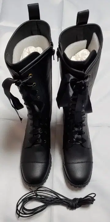 BODYLINE제 레이스업 롱 부츠 블랙 25.0cm 블랙