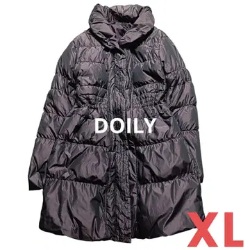 도일리 다운 코트 보라색 다운 80% 페더 20% 방한 여성용