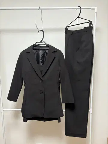 여성용 비즈니스 정장 블랙 수트 셋업 상하의 세트 스커트 3종 세트