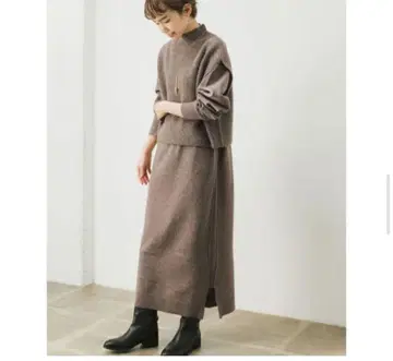 어반 리서치 베스트 레이어드 니트 원피스 FREE SIZE