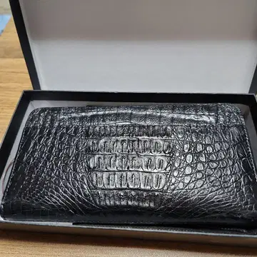 크로커다일 블랙 장지갑 박스 포함