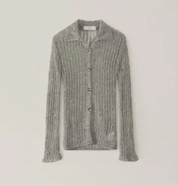 OHOTORO 페더 데미지 가디건 그레이