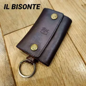 일비종떼 키케이스 IL BISONTE 6연 키케이스 다크 브라운