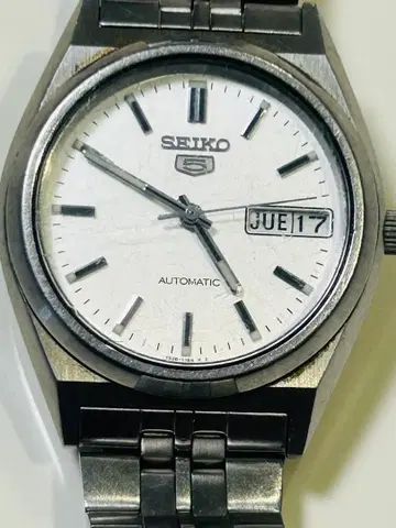 SEIKO 5 자동 시계 실버