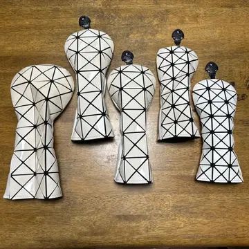 드라이버용 외 골프헤드커버 5개 세트 화이트/블랙