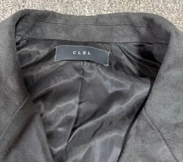 클레일 차콜 그레이 더블 버튼 자켓 코트