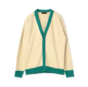 CABaN 코튼 캐시미어 바이컬러 V넥 가디건