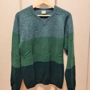 TAKEO KIKUCHI 다케오 키쿠치 그린 V넥 니트 M 일본제