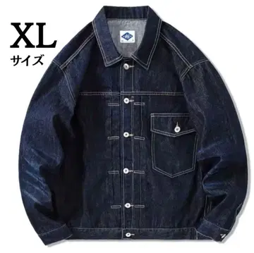 데님 자켓 G 다크 데님 버튼 부착 자켓 XL