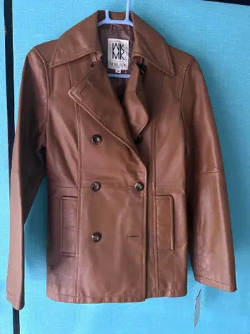 MICHAEL KORS 브라운 가죽 자켓