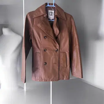 MICHAEL KORS 브라운 가죽 자켓