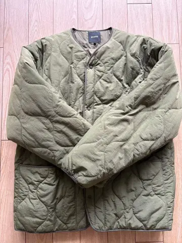 BEAMS 퀼팅 자켓 M 사이즈 올리브