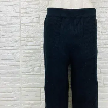 선스펠 리브 니트 와이드 팬츠 울100% 블랙 M [1862-49]