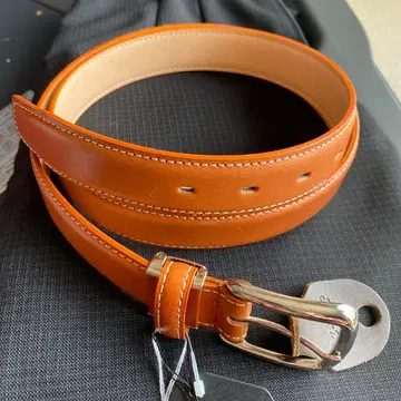 CROWNED CLOSET 일본제 가죽 벨트 브라운