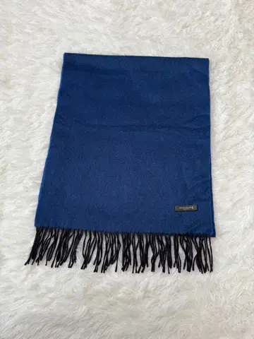 새상품급 매킨토시 런던 머플러 캐시미어 100% 네이비