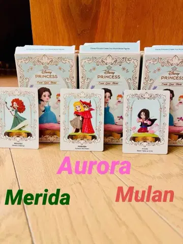 POPMART 디즈니 프린세스 메리다, 오로라, 뮬란 세트