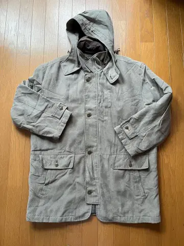 TROY BROS 트로이 브로스 베이지 밀리터리 후드 부착 자켓