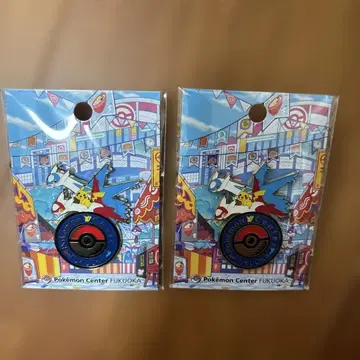 포켓몬 센터 후쿠오카 한정판 핀즈 2개 세트