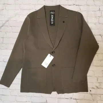 G-Stage 니트 올리브 그린 테일러드 자켓