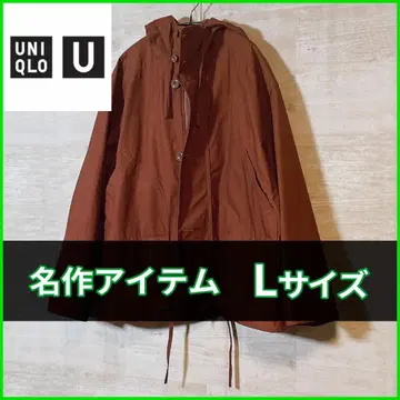 유니클로 U 릴랙스 후드티 L 사이즈 브라운 458031