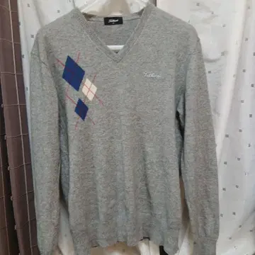 Titleist 그레이 V넥 니트 스웨터 XXL